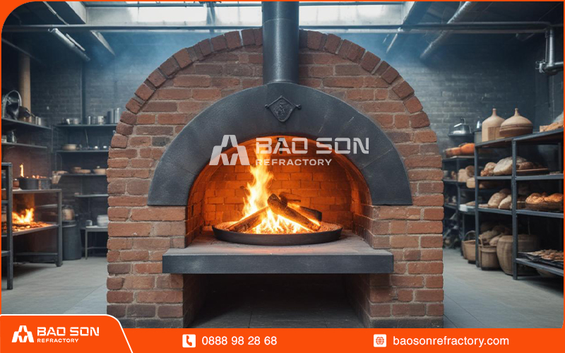 Application of Yellow Chamotte Powder in Pizza Ovens