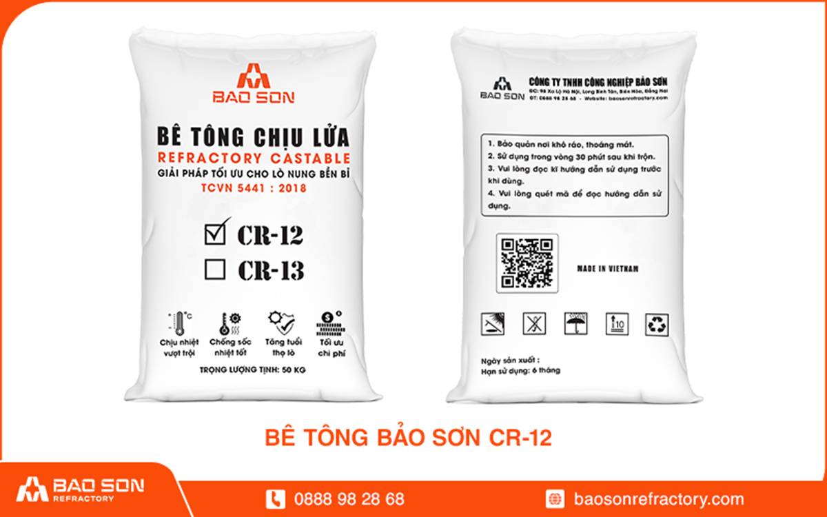 bao bì bê tông chịu nhiệt 1200 CR-12