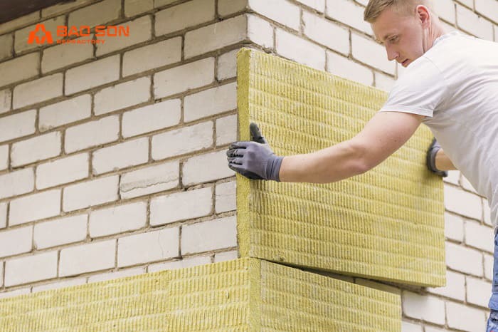Bông khoáng rock wool dạng tấm Bảo Sơn