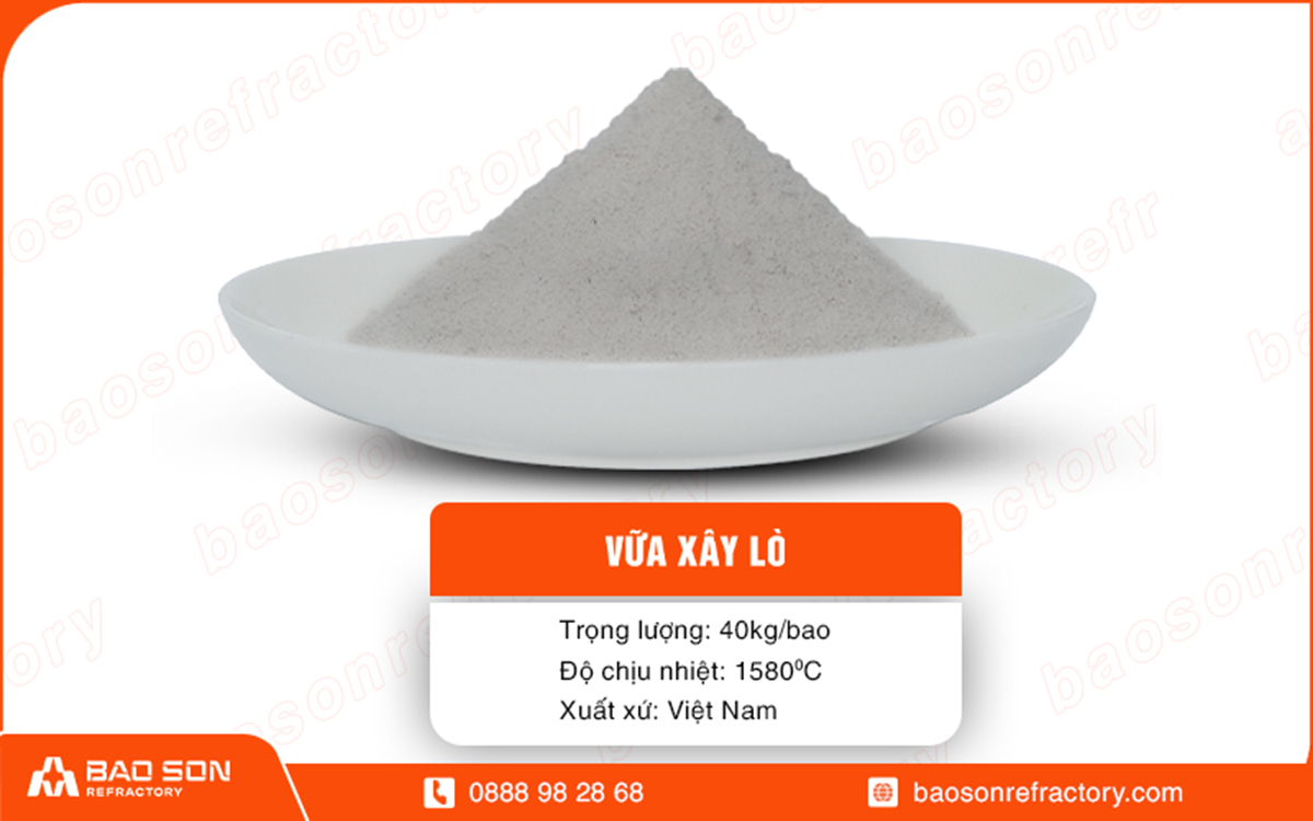 Vữa Xây Gạch Chịu Lửa