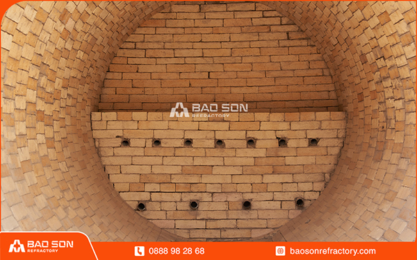 Industrial kiln lining with Bao Son high alumina bricks